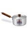 Aluminium Sauce Pan No.3, 21 cm, 3.5 Ltr &acirc;&euro;&ldquo; Elegant Metal Finish, Cool Wooden Handle, Even Heating, Durable Food-Grade Construction, Perfect for Sauces, Soups, and Everyday Use