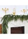 GLIDLION Norfolk Pine Garland - 9ft Artificial Christmas Garland Faux Greenery Garland for Table Fireplace Mantle Window Stairs Outdoor Decoration