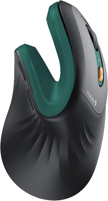 ProtoArc Ergonomic Mouse, EM11 NL Wireless Vertical Mouse, Ergo Mouse with Multi-Device, USB-C Rechargeable Mice for Windows, Mac OS, PC/Notebook/Laptop,Green