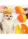 NALACAL Steamy Cat Brush, 2024 New 4 in 1 Multifunctional Cat Steamy Brush, Self Cleaning Steam Cat Brush for Massage, Silicone Steam Pet Brush for Removing Tangled And Loosse Hair (Yellow)