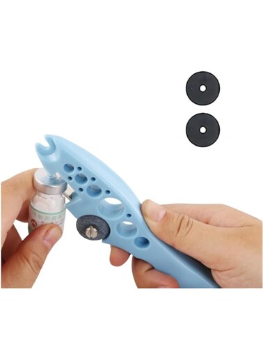 Kofati Ampoule Bottle Cutter Ampule Breaker Vial Opener Ampoule Cutting Tool Device Pill Cutter,2 Replaceable Grinding Wheels Pharmacy Spatula,Pill Cutter for Small Pills,Vial decapper,Pill Splitter