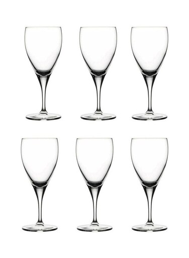 6-Piece Goblet Glass Set Clear