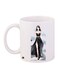 Fashion Girl Printed Coffee Mug White/Black/Beige 11ounce