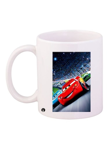 The Cars Printed Coffee Mug White/Red/Blue