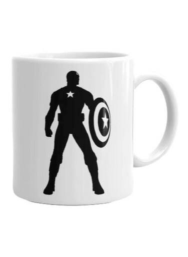 Print Captain America Printed Mug White/Black