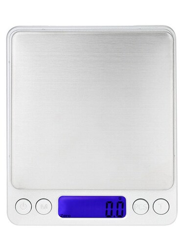 Food Kitchen Scale Silver 15.2 x 3 x 13cm