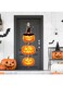 OUDINI Halloween Paper Hanging Sign, Ghost bat pumpking Decorations Door Hanger, trick or treat Halloween Welcome Sign with Rope for Home Wall Door Decorations Indoor Outdoor Party Supplies