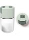 Oasisgalore Measuring Salt &amp; Pepper Shakers, Precise 1/8 tsp (0.5g) Dispenser, Airtight Clear Glass Bottle Kitchen(Green)