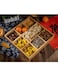 Bamboo storage box Brown Nine-Grid storage box for for Home or Restaurant and Office 33.5*33.5*5cm