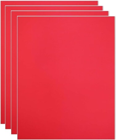 A3 Red Double Sided Foam Board (42 x 29.7 cm) &ndash; 4 Pack   5mm Thick Polystyrene Sheets for Model Making, Photo Mounting, Presentations, Arts &amp; Crafts, School &amp; Office