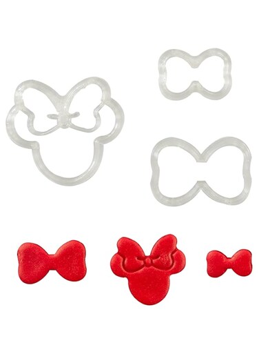 JSA 3pcs Hair and Bow Cutter Shape Cookies Fondant and Dough Cutter and Drawing Stencils, Kids Educational Toys