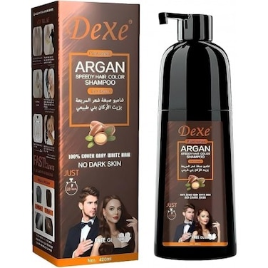 DEXE ARGAN SPEEDY HAIR COLOR SHAMPOO (DARK BROWN) 420ML