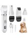 Bolivia's Electric Pet Hair Trimmer, Dog Clippers for Grooming, Low Noise Paw Trimmer with USB Rechargeable, Dog Nail Trimmers, 4 in 1 Dog Grooming Kit with LED Display for Dogs, Cats, Pets