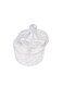 Multipurpose Glass Candy Jar- RF12798/ Elegant and Sleek, Durable and Long-Lasting Construction/ 12.5(d)x15 cm, Storage Box with Clear Lid and Body clear