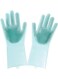 Magic Silicone Rubbe Dish Washing Gloves Blue