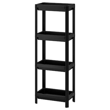 Shelf Unit, Black, 37x23x101 cm