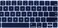 US Layout English Silicone Keyboard Cover Compatible with MacBook Pro 13/15 Inch with Touch Bar - Models:-A1706/A1707/A1989/A1990/A2159   Release 2016-2019" Navy Blue