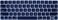 US Layout English Silicone Keyboard Cover Compatible with MacBook Pro 13/15 Inch with Touch Bar - Models:-A1706/A1707/A1989/A1990/A2159   Release 2016-2019" Navy Blue