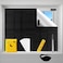 Blackout Blind, Portable Blackout Blinds Stick On Window No Drill, 420D Black Out Fabric Portable Blackout Blinds Blackout Material Blinds Blackout (300 * 145cm)