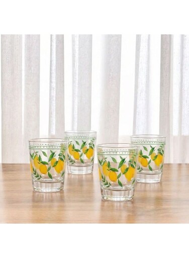 HOME Rakle Tumbler Glass Set 4Pc 275ml Water Juice Glasses