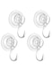 HOOTO Clear Suction Cup Hooks 4 Pack Plastic Heavy Duty Waterproof Vacuum Sucker Hangers Removable Plastic Hook Cup Holds up to 3KGS for Kitchen Bathroom Door Window