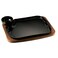 Ilsa Gourmet cast iron serving plate with bowl and wooden tray 32x24 cm