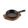 Ilsa Mini enamelled cast iron pan with wooden tray &Oslash; cm 12