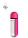 Plastic Water Bottle With Daily Pill Box Organizer Pink/Clear