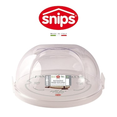 Snips Pastries Keeper with Tray &amp; Dome Cover &ndash; 24cm, Made in Italy