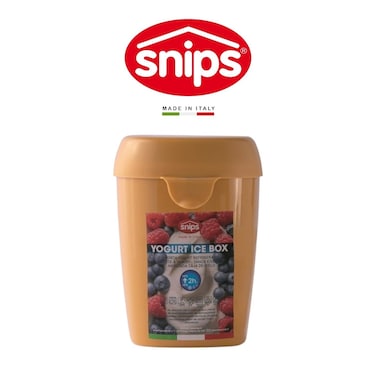 Snips Orange Yogurt Ice Box with Ice Pack &amp; Leak-Safe Lid &ndash; Made in Italy