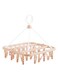 Clothes Drying Hanger with 32 Clips and Drip Foldable Hanging Rack Drip Clip Laundry Hanger for Baby Clothes and Small Laundry Items