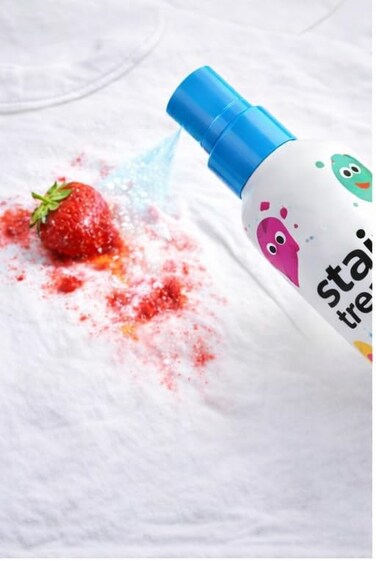 Messy Eater Stain Treater Spray (4oz) &ndash; Fast-Acting Baby &amp; Kids Stain Remover for Clothes, Carpets, Upholstery &amp; Linens &ndash; Tough on Food, Milk, Poop &amp; Grease Stains