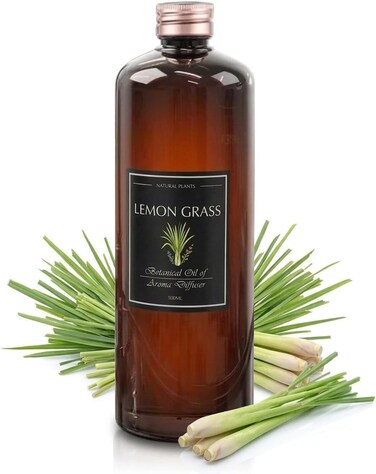 Lemongrass Essential Oil 500mL &ndash; 100% Pure Natural Lemongrass Oil for Diffuser, Aromatherapy &amp; Home Fragrance &ndash; Large Bulk Refill for Relaxation &amp; Fresh Air