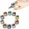 12 Pcs Bling Crystal Digital Finger Counter Set &ndash; Sparkly Rhinestone Tasbih for Zikr &amp; Prayer &ndash; 5-Digit LCD Electronic Hand Tally Counter for Knitting, Sports, Crochet &amp; Meditation &ndash; Ramadan Gift Pack
