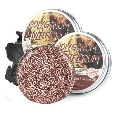 2 PCS Natural Hair Darkening Shampoo Bar &ndash; Organic Shouwu Blackening Soap for Gray Hair Coverage &ndash; All-Natural Herbal Scalp Repair &amp; Moisturizing Shampoo Bar for Men and Women