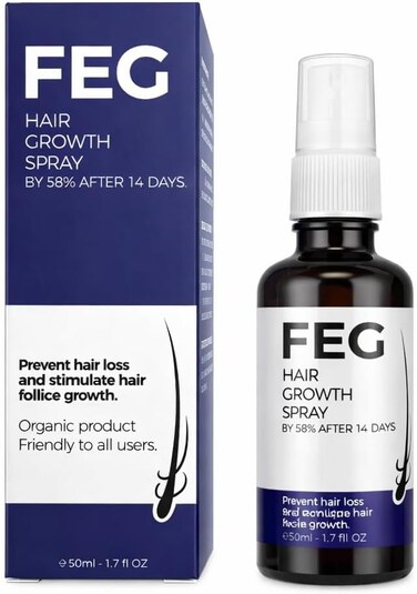 بخاخ إنبات الشعر الطبيعي للرجال والنساء (50 مل) – علاج عضوي لمكافحة تساقط الشعر – منشط سريع المفعول للبصيلات لشعر أكثر كثافة وامتلاءً – سيروم تجديد فروة الرأس لزيادة الكثافة الملحوظة