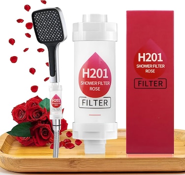 Vitamin C Shower Filter for Hard Water &ndash; Chlorine and Sediment Remover &ndash; High Pressure Water Softener for Glowing Skin and Stronger Hair