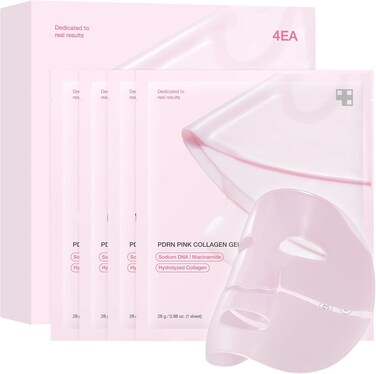قناع ليلي جل كولاجين جيلي PDRN DNA السلمون 28 جم × 4 قطع، قناع ترطيب وشد البشرة لبشرة زجاجية مشرقة ومرنة وناعمة