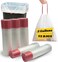 Transparent Drawstring Trash Bags 5 Rolls (75 Pcs) 5 Gallon Small Garbage Bags with Handles 45&times;50cm Bin Liners for Kitchen, Home &amp; Office Waste Disposal