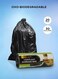 60&times;90cm Heavy Duty Biodegradable Black Garbage Bags &ndash; 20 Bags, 2 Rolls, Strong Leakproof Disposable Trash Bags for Kitchen &amp; Home