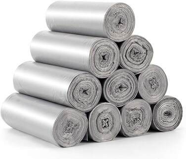 Biodegradable Garbage Bags 45&times;50cm &ndash; 125 Bags (5 Rolls) Small Leakproof Bin Liners for Kitchen, Bathroom, Home &amp; Office Trash