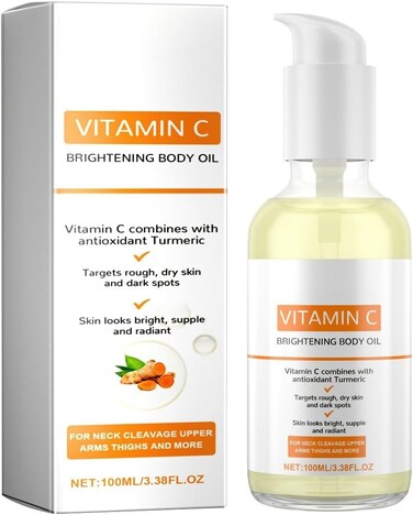 Vitamin C Collagen Body Oil &ndash; Brightening, Firming &amp; Deep Moisturizing Skin Care Oil for Smooth, Glowing &amp; Nourished Skin