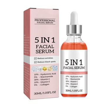 5-in-1 Facial Essence Serum &ndash; Anti-Wrinkle Firming Brightening &amp; Hydrating Face Care for Dark Spots, Skin Nourishment &amp; Radiant Glow