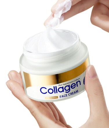 Collagen Firming Face Cream &ndash; Hydrating Moisturizer for Brightening, Smoothing &amp; Soothing Skin, Daily Facial Skincare for All Skin Types