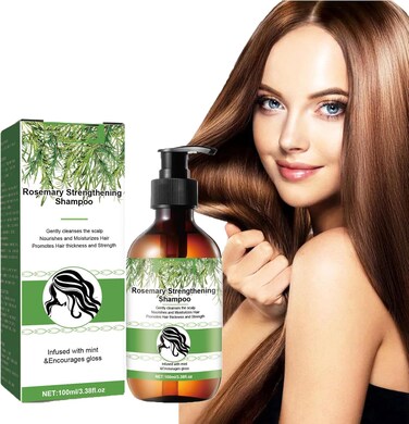 Rosemary Mint Shampoo for Hair Growth with Biotin &ndash; Strengthening Organic Shampoo for Thinning Hair, Scalp Care &amp; Gentle Cleansing, 100ml