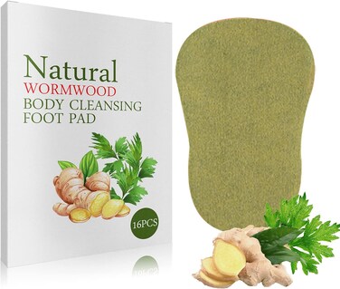 Deep Cleansing Detox Foot Pads &ndash; Bamboo &amp; Ginger Extract Pads for Foot Relaxation, Overnight Comfort &amp; Wellness Support, 16 Pcs