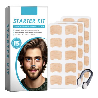 Snoring Relief Nose Patch &amp; Nasal Clip Kit &ndash; Gentle Breathing Support Sleep Aid, Anti-Snoring Solution for Better Sleep &amp; Night Comfort