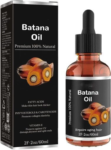 Batana Hair Oil 60ml &ndash; Natural Hair Repair Oil with Vitamin E for Dry, Damaged Hair, Deep Nourishment for Stronger, Shinier Growth