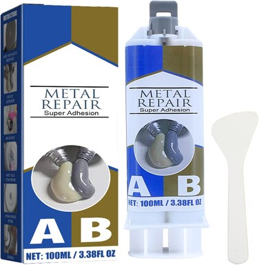 Metal Repair Adhesive Paste A+B &ndash; High Heat Resistant Cold Weld Glue for Cast Iron, Radiator, Industrial Strength Metal Bonding Filler