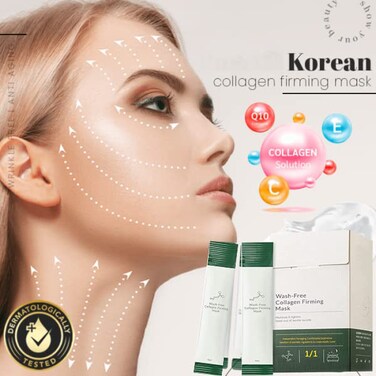 Collagen Sleeping Mask Wash-Free, Overnight Firming &amp; Moisturizing Face Mask for Hydration, Smooth &amp; Revitalized Skin